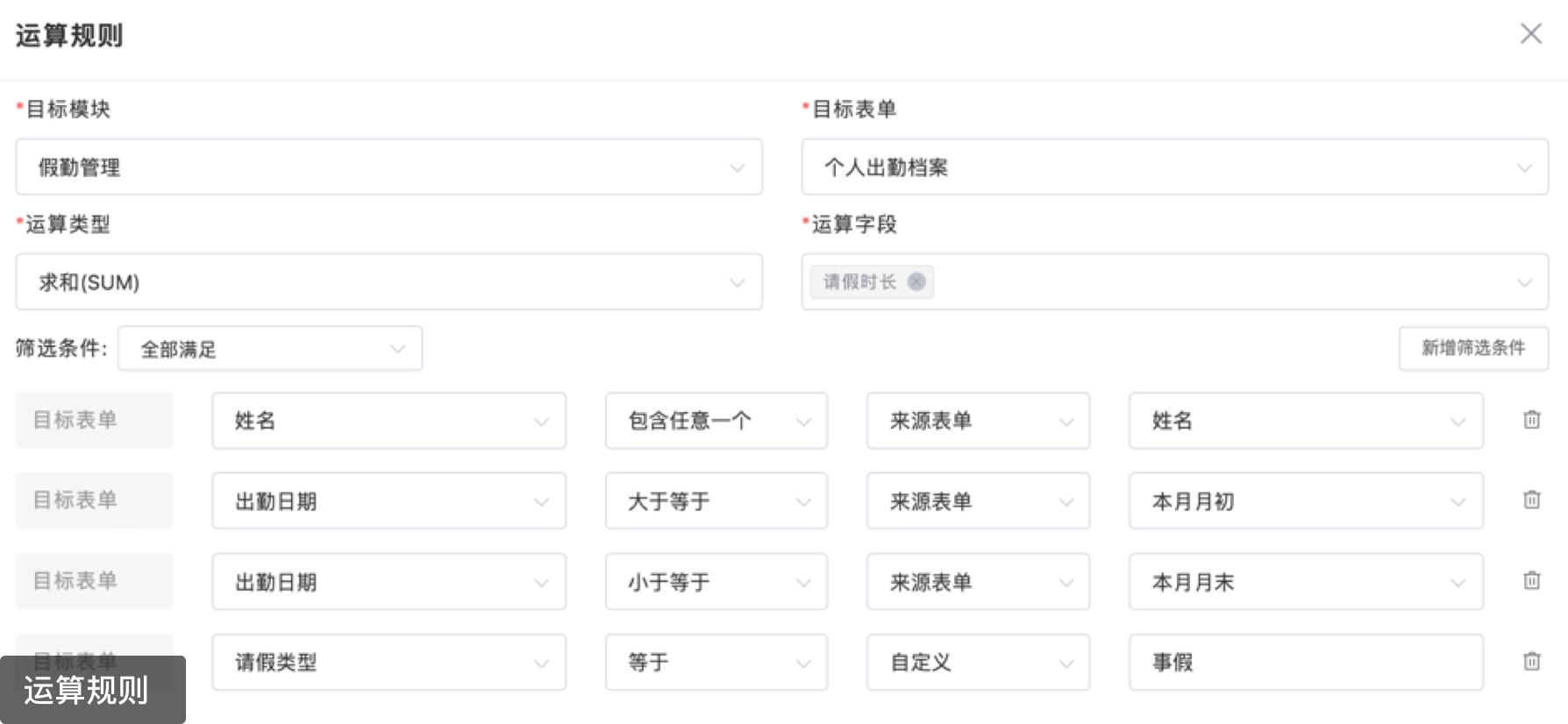 自动记录员工出勤情况,月度数据实时汇总