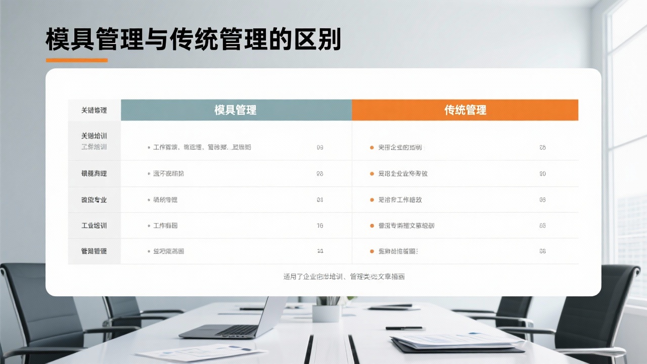 模具管理与传统管理的区别是什么?用表格告诉你差异