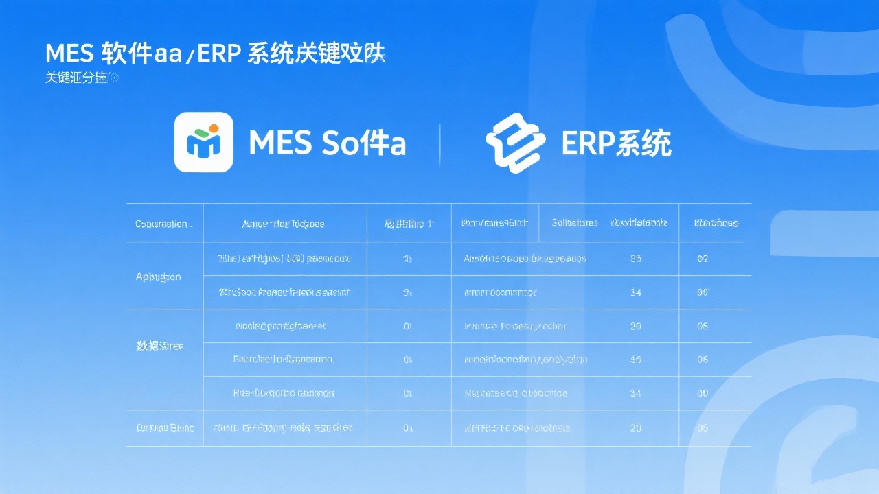 MES软件与ERP系统的区别在哪里？一张表格告诉你两者差异