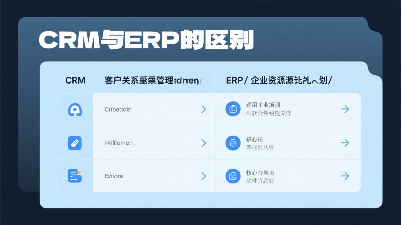 CRM与ERP的区别是什么?用表格告诉你客户管理软件的独特之处