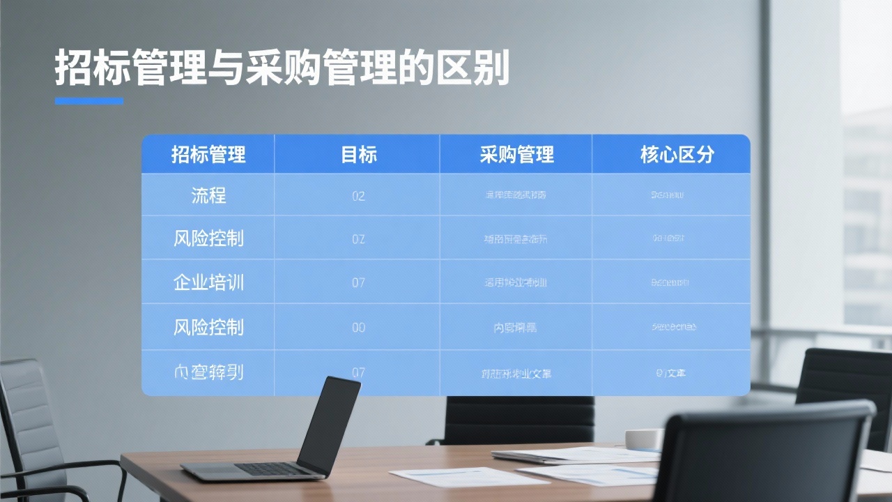 招标管理与采购管理的区别在哪里?一张表告诉你真相