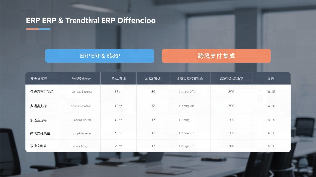 外贸ERP与传统ERP的区别在哪里？一张表格告诉你差异