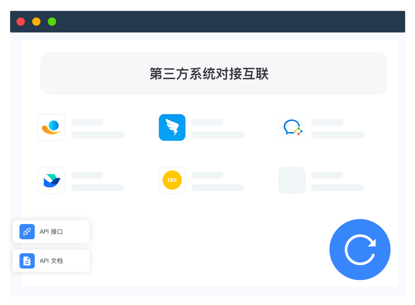支道API连接第三方系统示意图