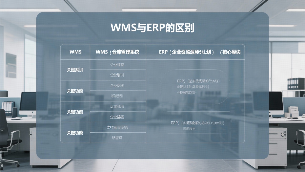 WMS与ERP的区别在哪里?一张表告诉你差异