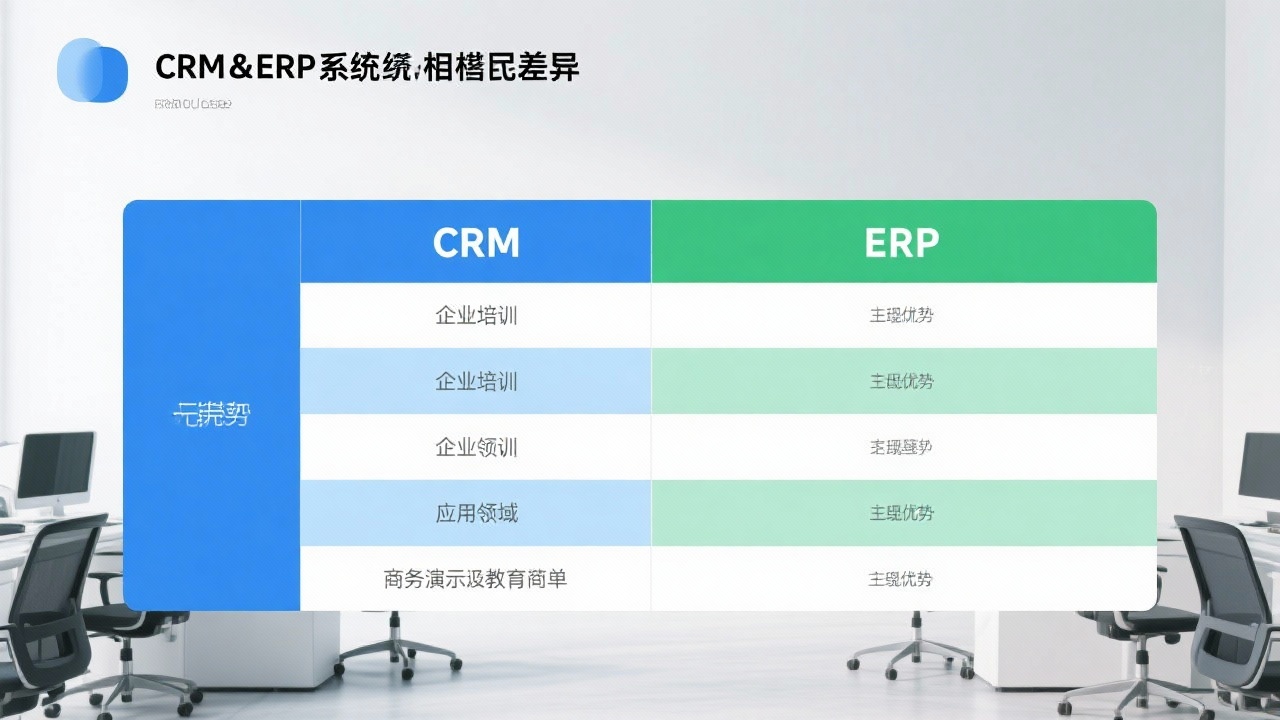 CRM与ERP的区别是什么？一张表格告诉你核心差异