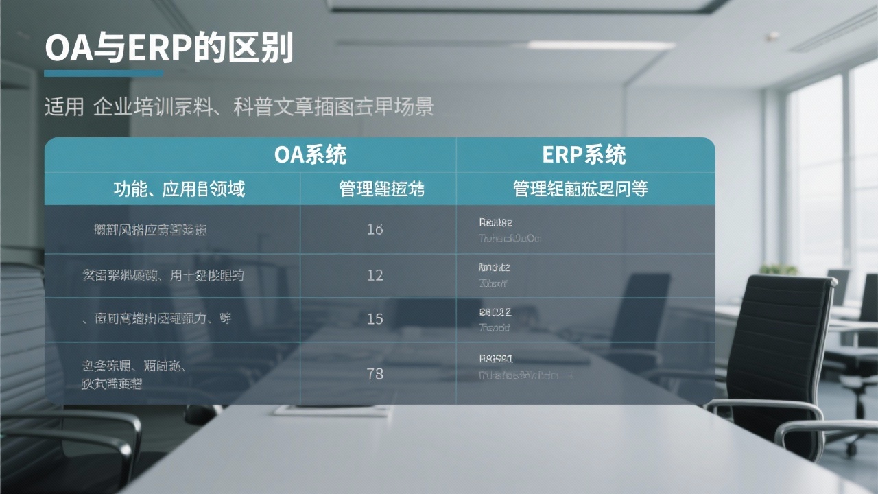 OA与ERP的区别是什么？一张表格告诉你区别在哪