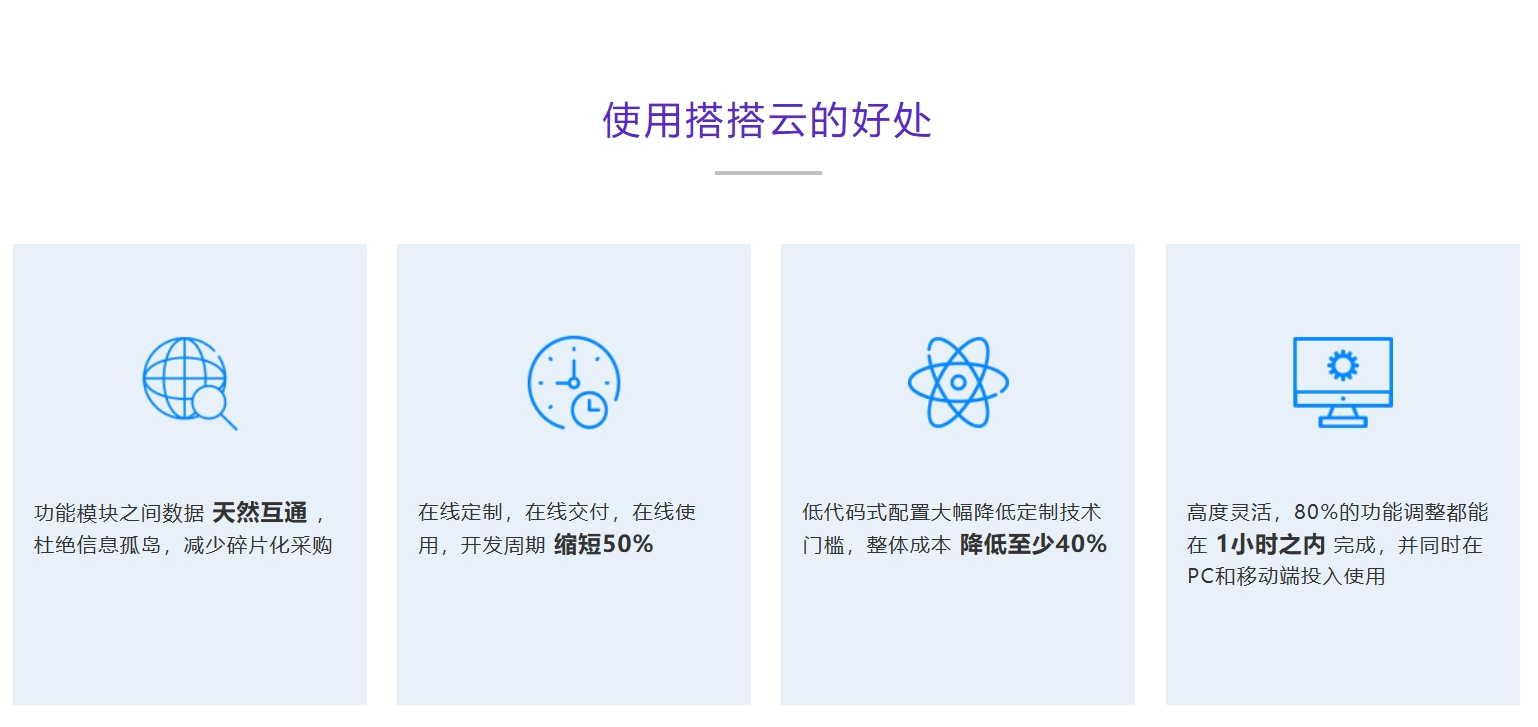 搭搭云平台功能界面