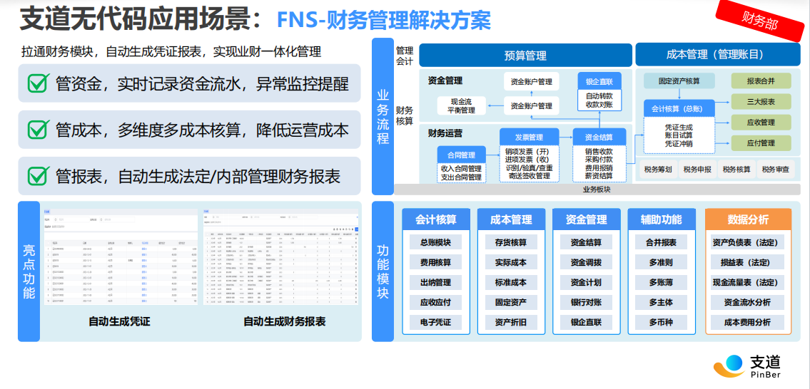 零代码FNS财务管理方案
