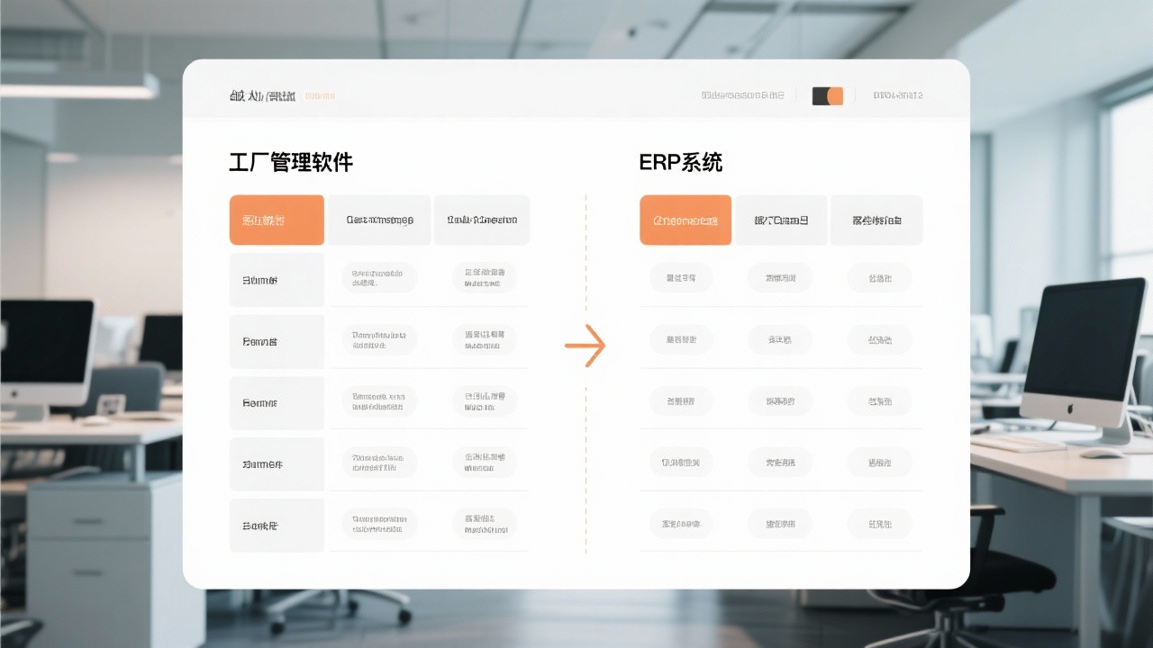 工厂管理软件与ERP系统的区别是什么？一张表格告诉你
