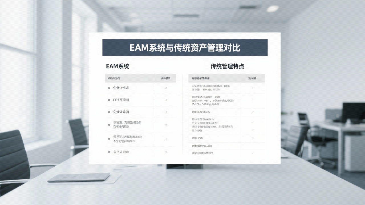 EAM系统与传统资产管理有何区别？一张表告诉你真相