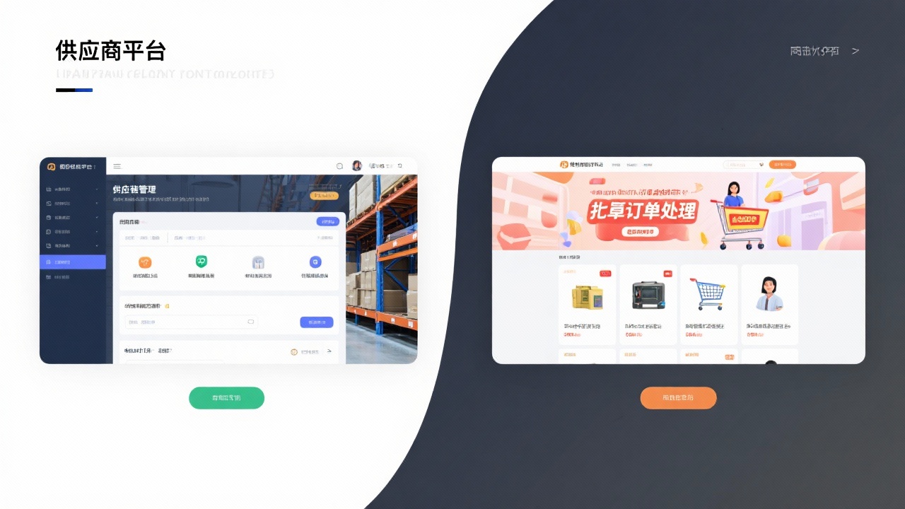 供应商平台与电商平台有何区别？一张图告诉你差异