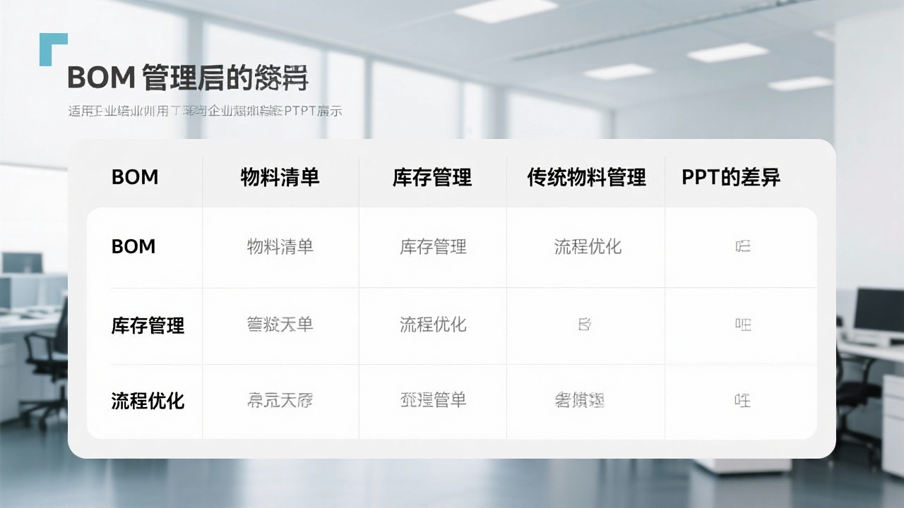 BOM管理与传统物料管理的区别在哪里？一张表看懂差异