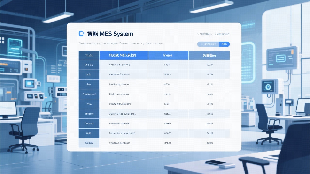智能MES系统与传统MES的区别在哪里？一张表告诉你