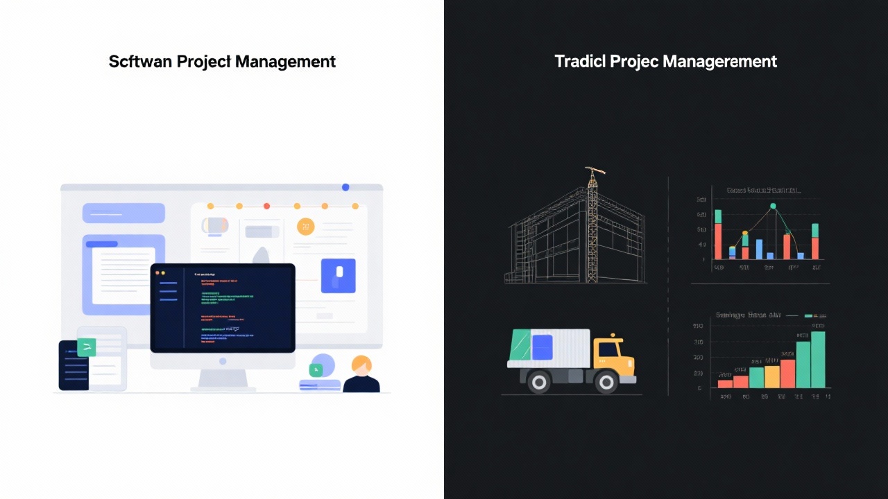 软件项目管理与传统项目管理的区别在哪里？一张图告诉你差异