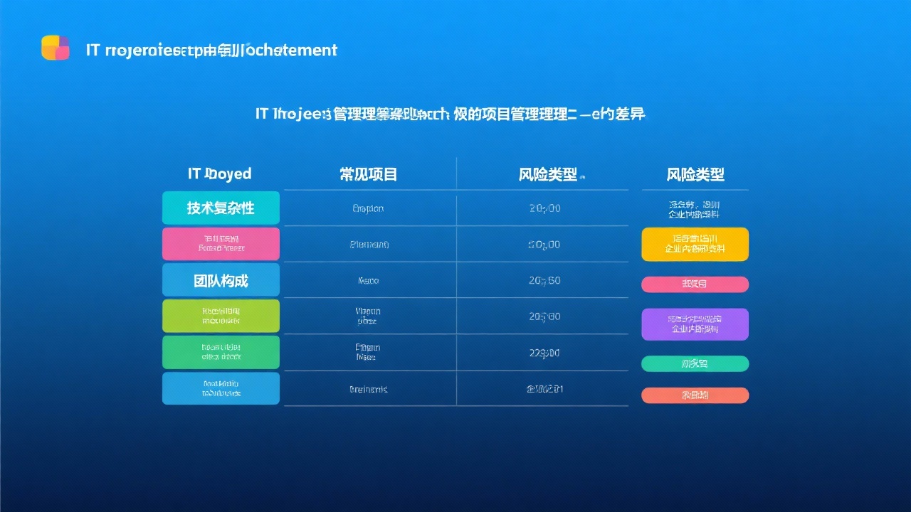 IT项目管理与普通项目管理的区别是什么？一张表告诉你差异