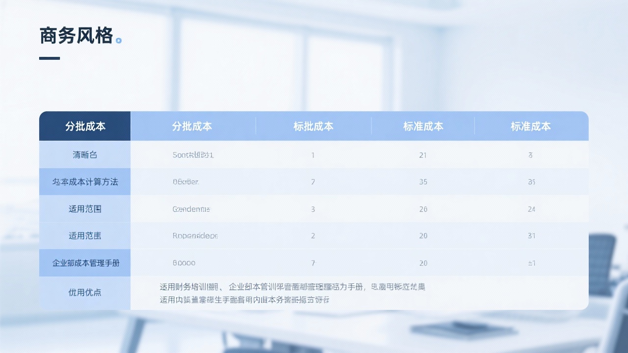 分批成本与标准成本的区别，一张表格告诉你