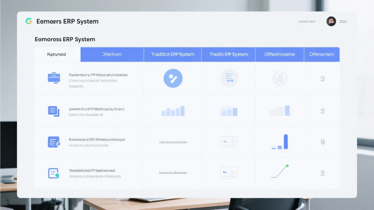 电商ERP系统与传统ERP的区别在哪里？一张表格告诉你