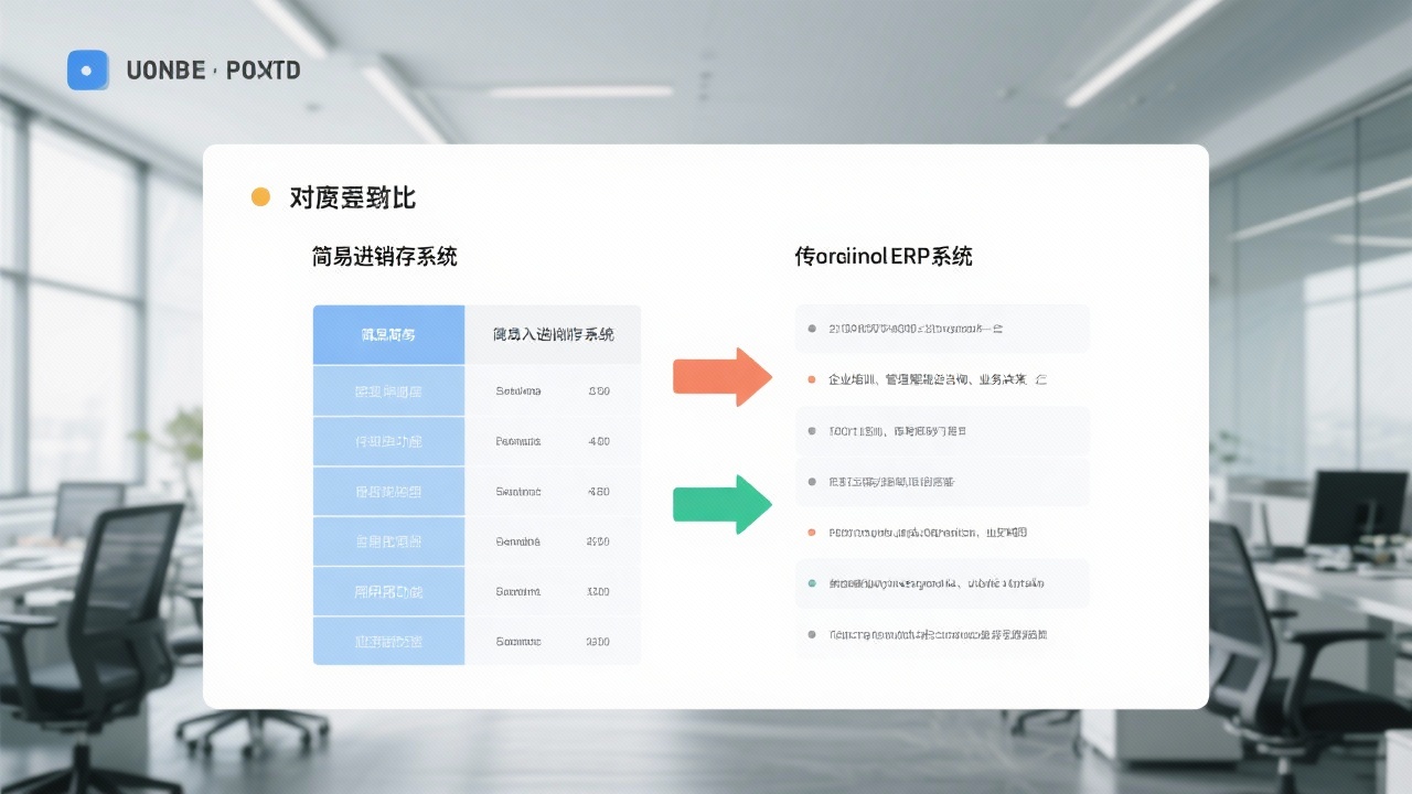 简易进销存系统与传统ERP的区别在哪里？一张表告诉你