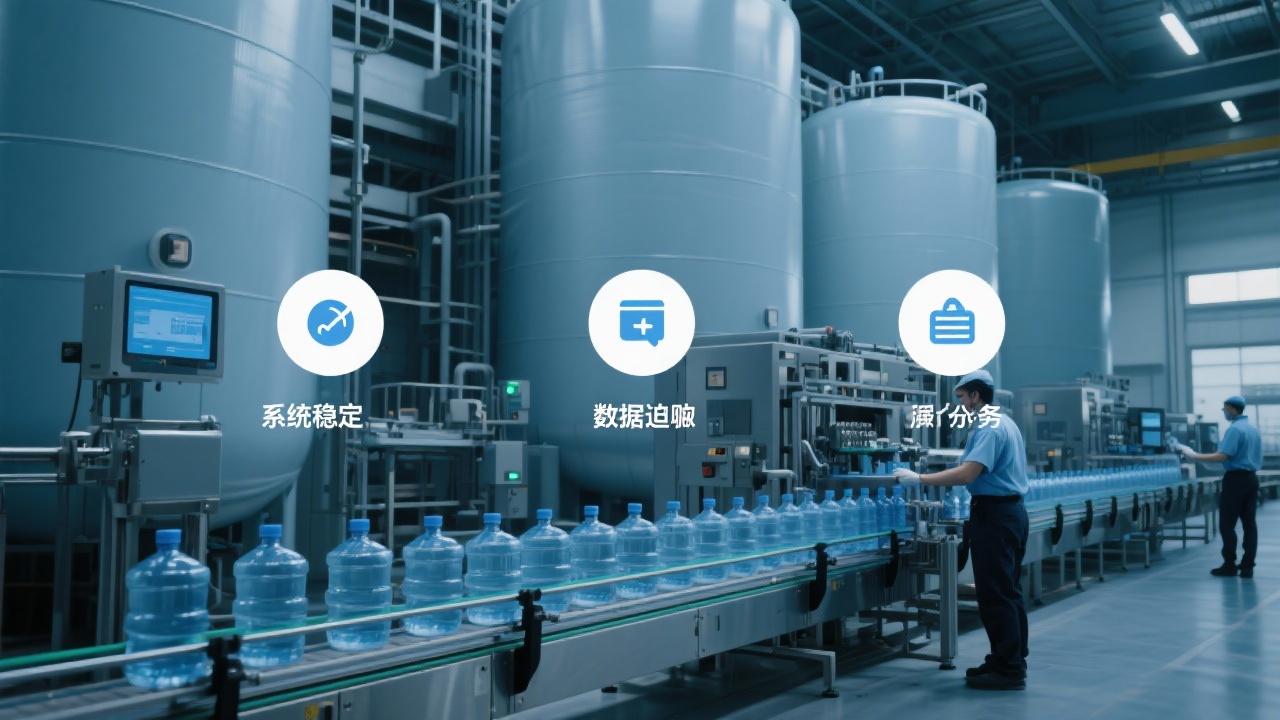 桶装水生产管理系统怎么选？3个关键点帮你避坑！