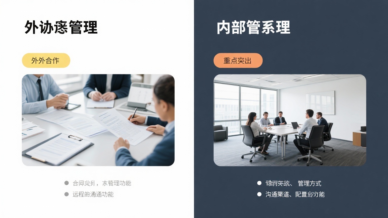 外协管理与内部管理的区别在哪里？一图看清差异