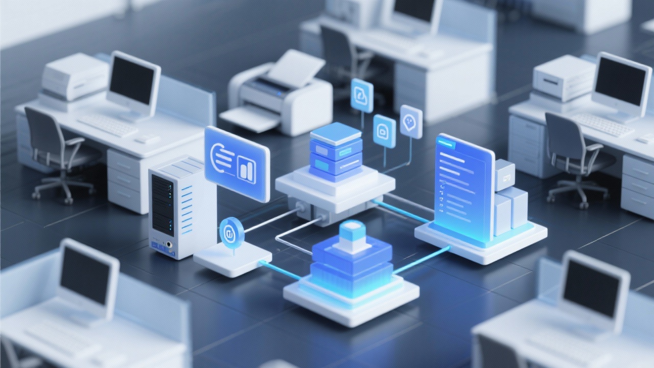 办公自动化系统组成详解：硬件、软件与数据的三维结构