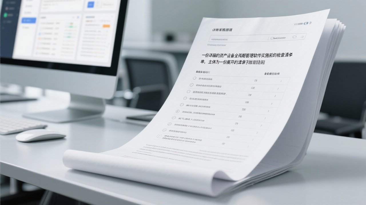 资产设备全周期管理软件实施前的完整检查清单