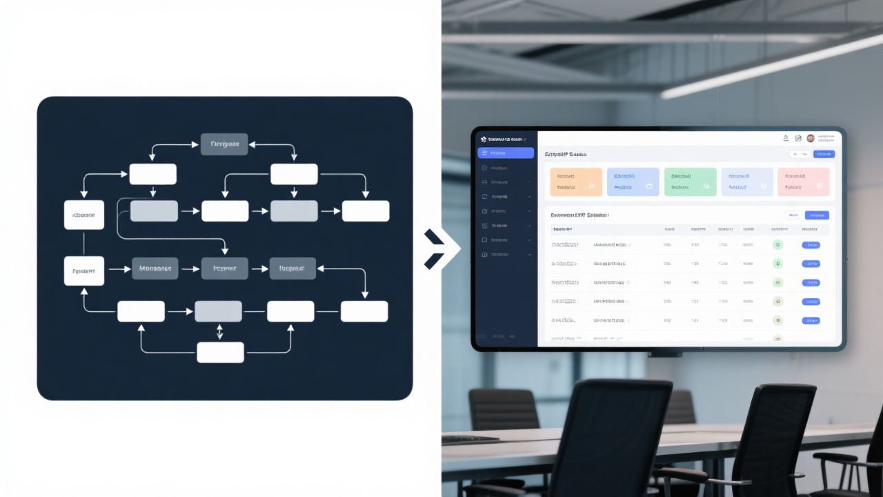流程管理系统与企业ERP的区别在哪里？一张图告诉你