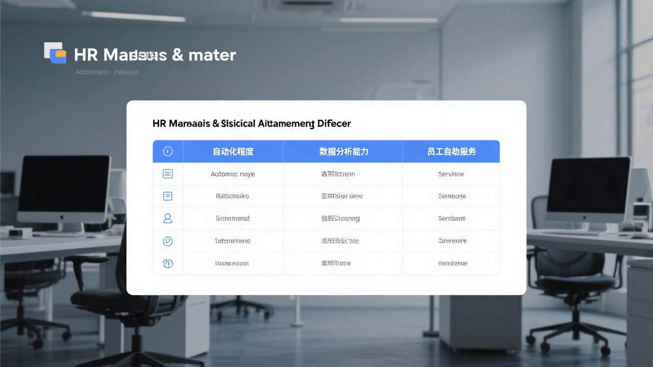 HR管理系统与普通人事管理的区别是什么？一张表告诉你差异