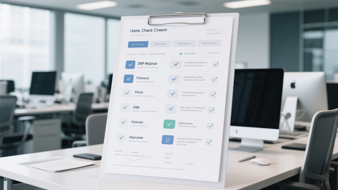 多模块 ERP 软件实施前的完整检查清单