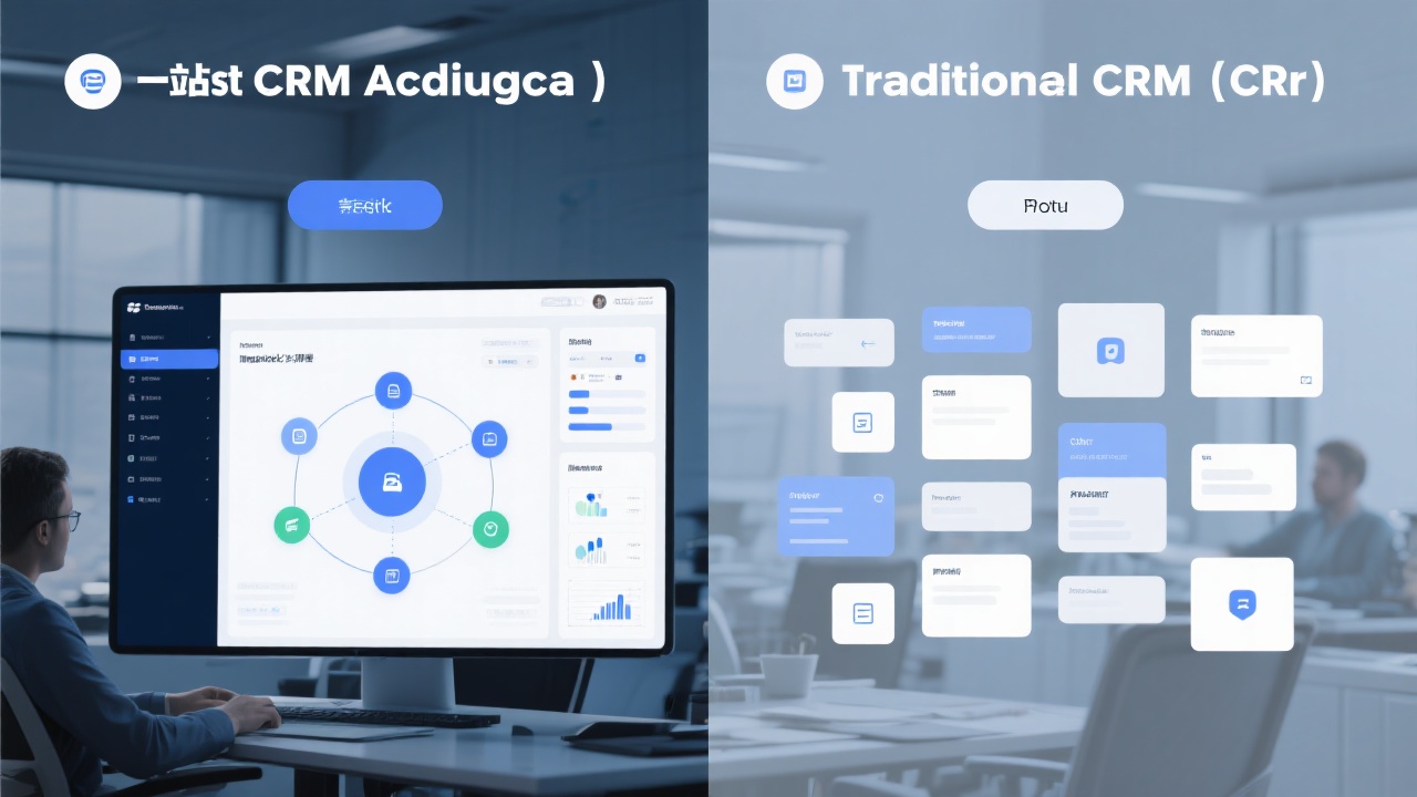 一站式CRM解决方案与传统CRM的区别在哪里？一张图告诉你真相