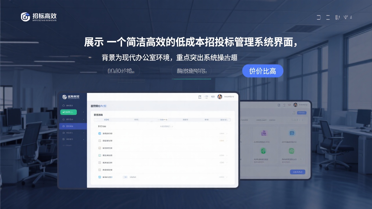 低成本招投标管理系统，选对不选贵！