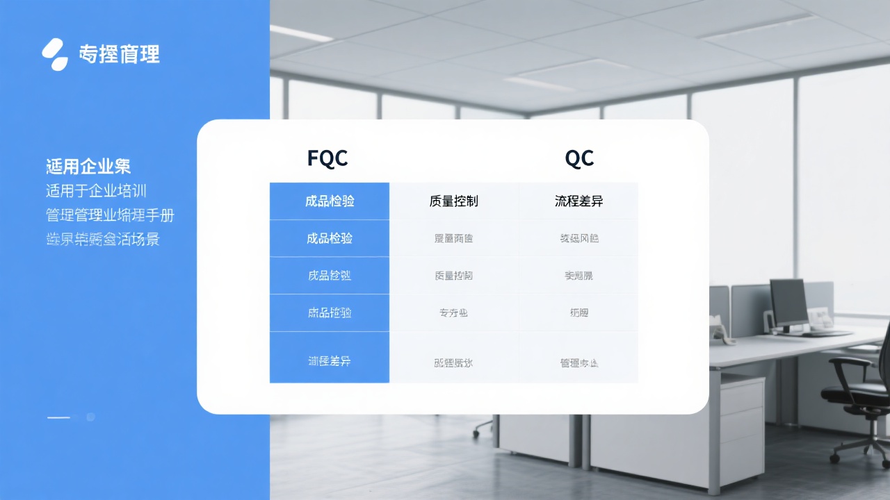 FQC (成品检验)与QC的区别是什么？一张表告诉你两者差异
