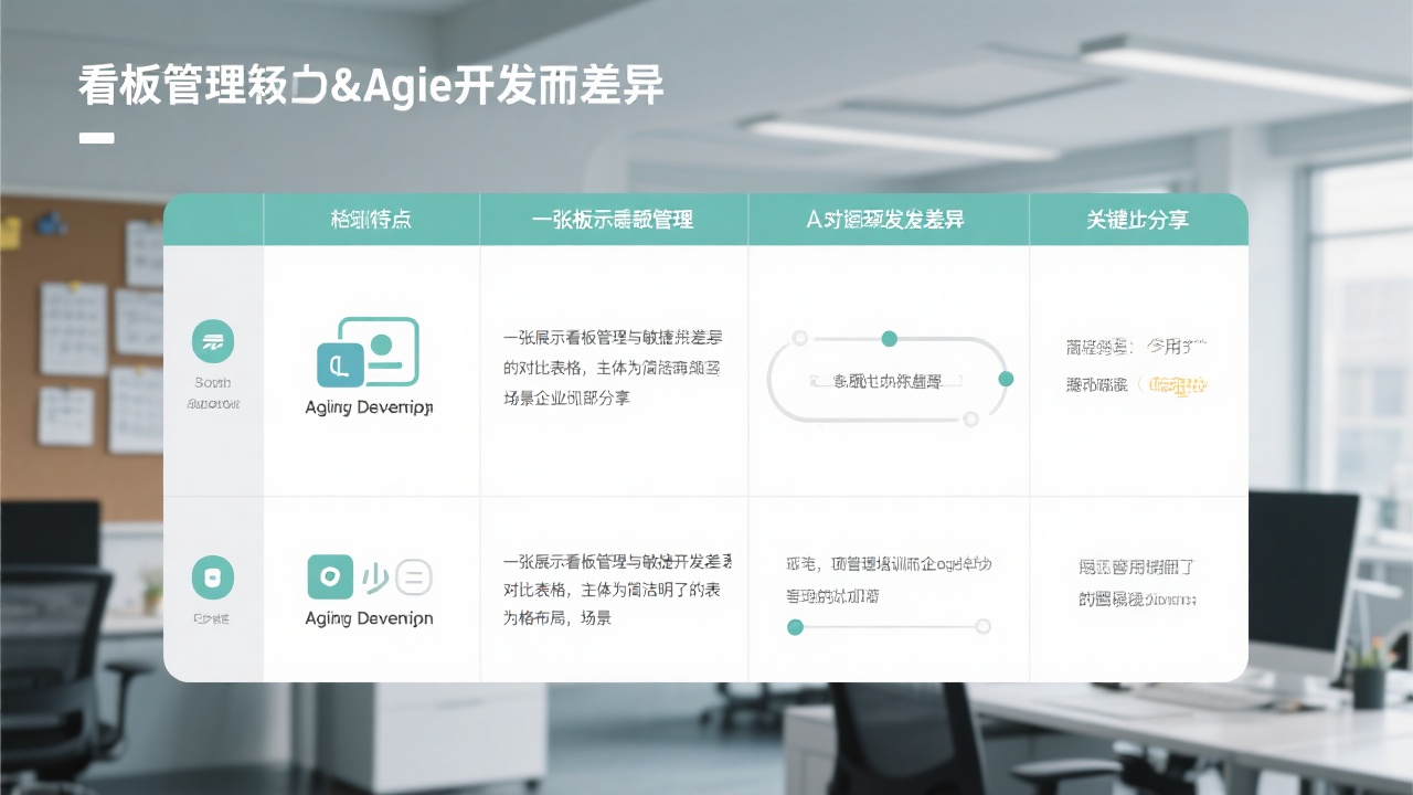 看板管理与敏捷开发的差异对比，用表格告诉你