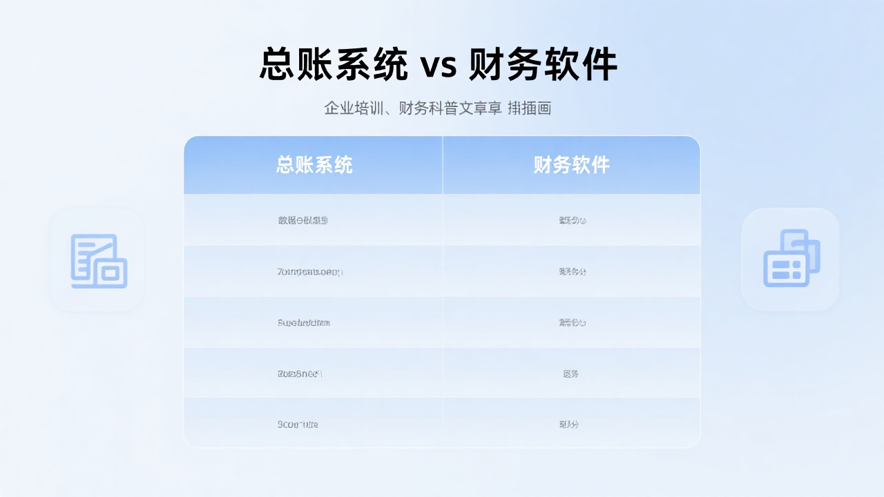 总账系统与财务软件的区别在哪里？一张表格告诉你真相