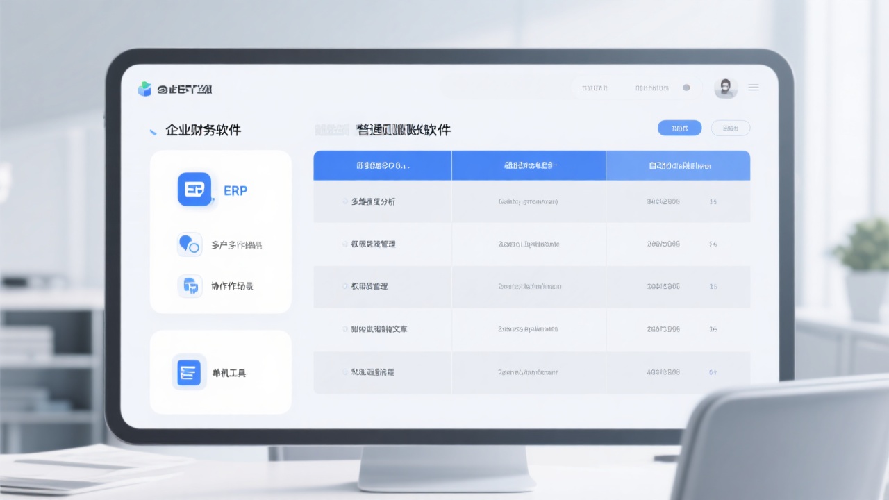 企业财务软件与普通记账软件的区别在哪里？用表格告诉你差在哪