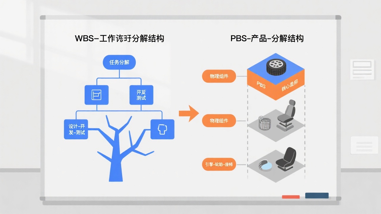 WBS与PBS的区别是什么？一张图看懂项目分解的两大工具