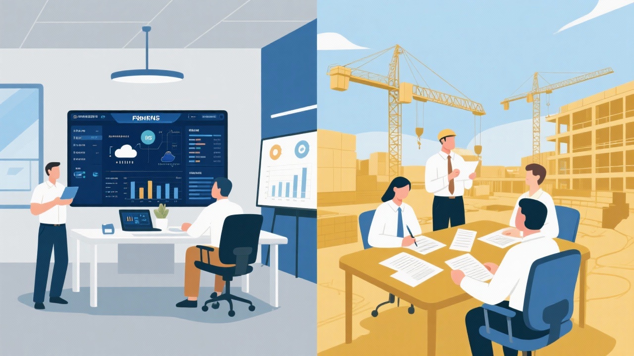 建筑行业企业FNS与传统管理的区别