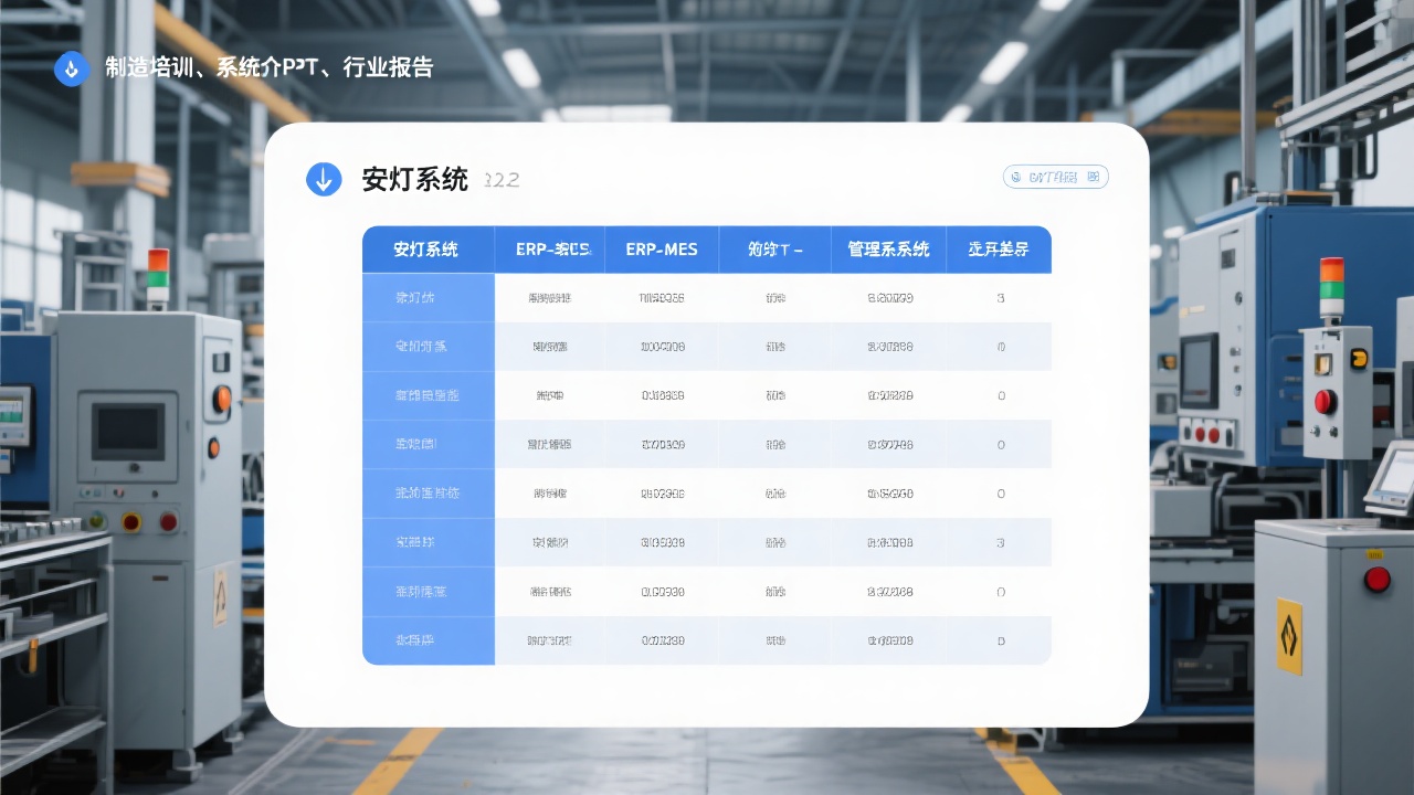 安灯系统与其他生产管理系统有何区别？一张表格告诉你差异