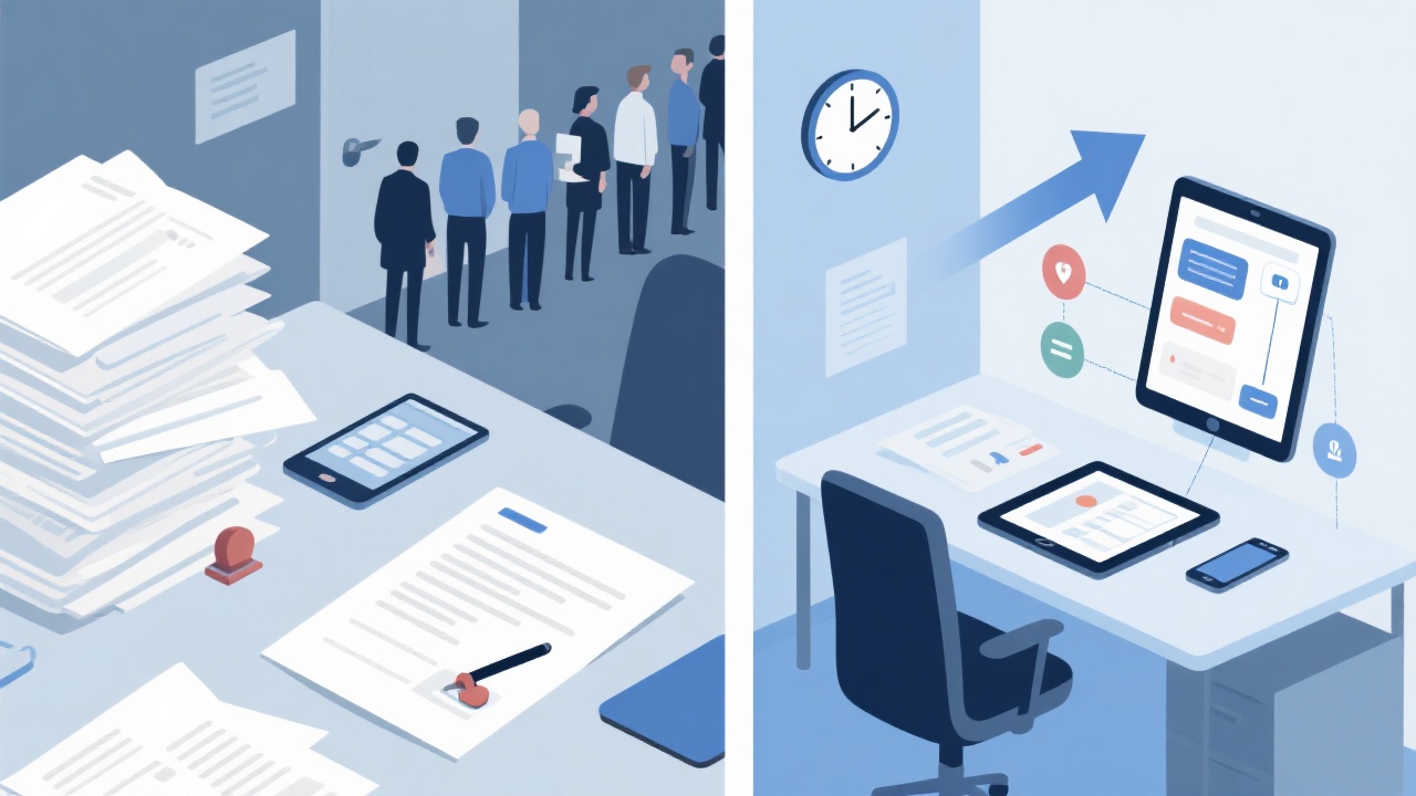 移动审批项目管理系统和传统项目管理流程的对比