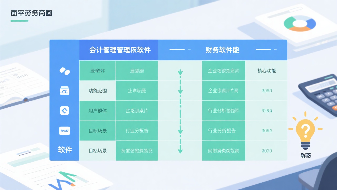 会计管理软件与财务软件的区别是什么？用表格告诉你差在哪