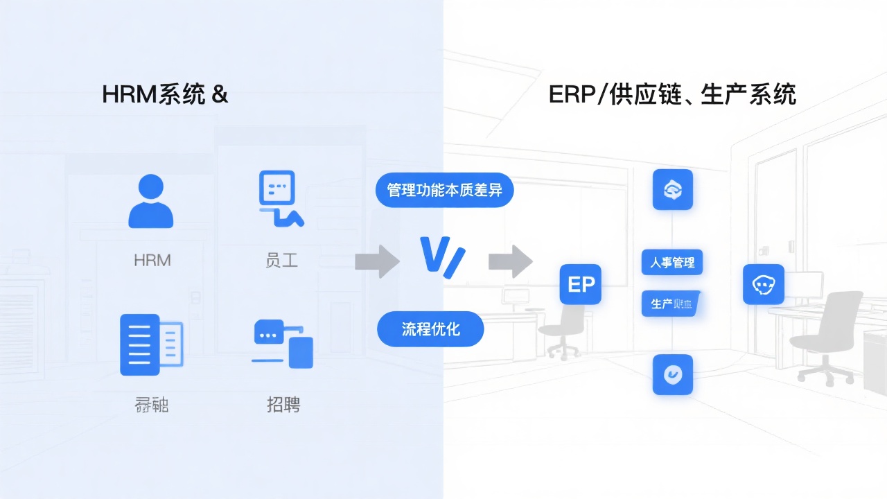 HRM系统与ERP系统的区别：管理功能上的本质差异