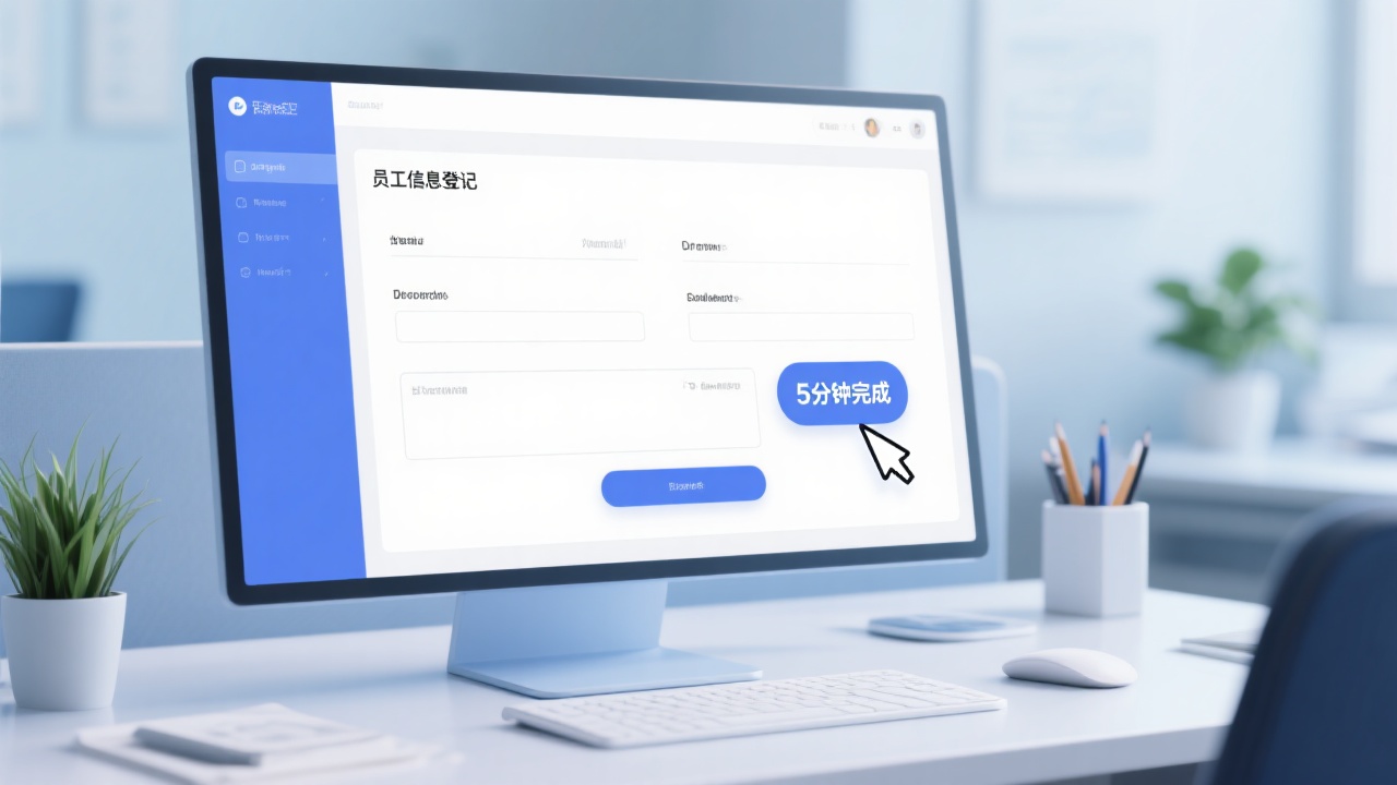 如何5分钟快速搭建员工信息登记软件？