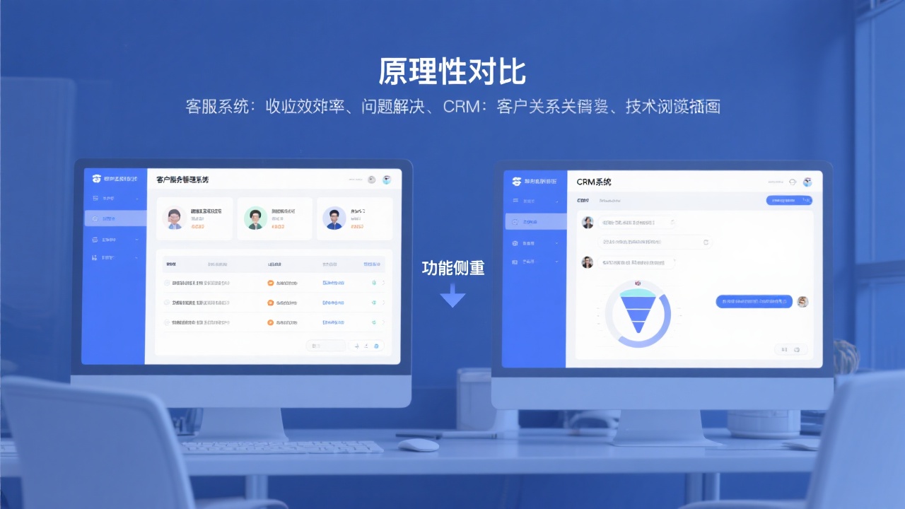 客户服务管理系统与CRM的区别在哪里？原理性对比
