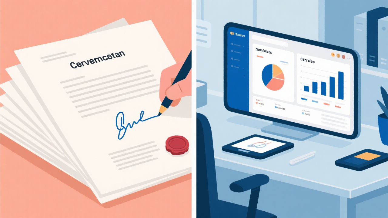 服务合同管理系统与传统合同管理的核心区别