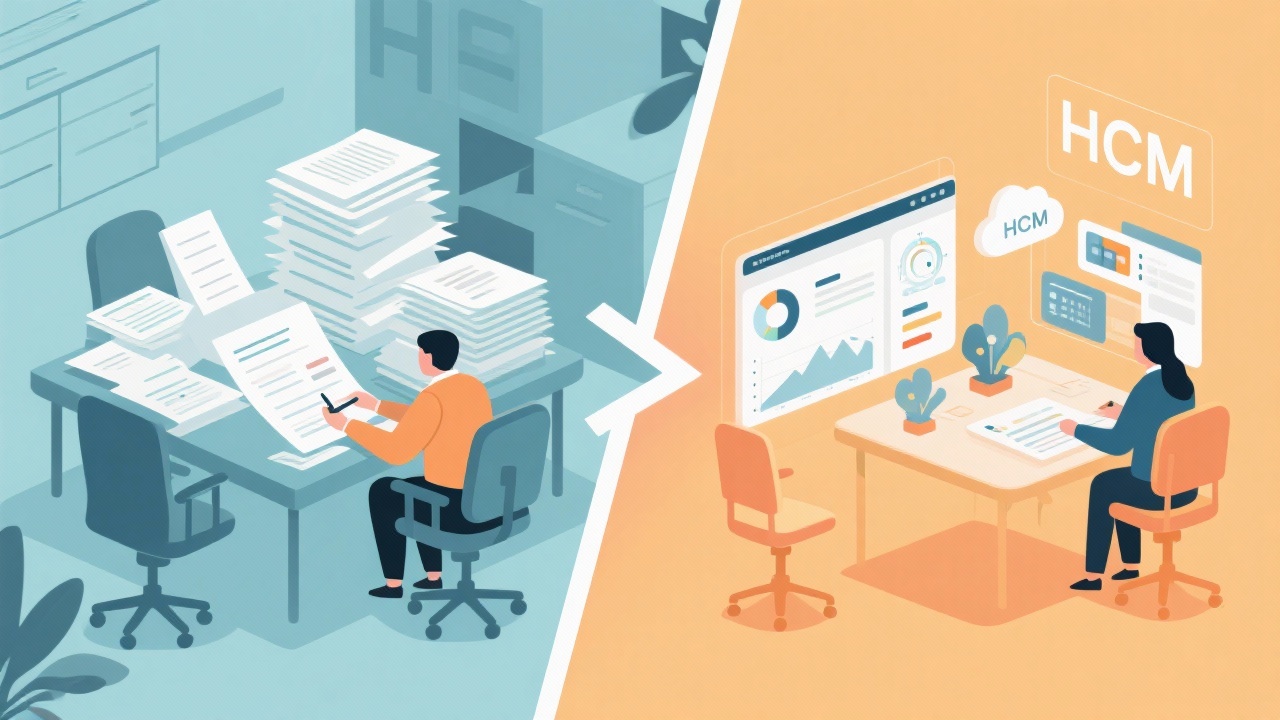 HCM与传统HR管理的区别是什么？一张图告诉你差异
