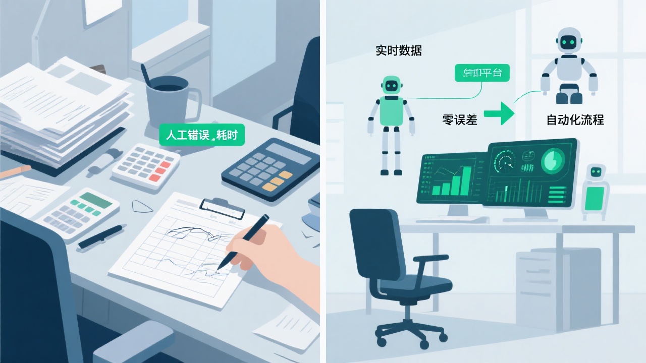 财务流程自动化平台和手工操作的核心区别