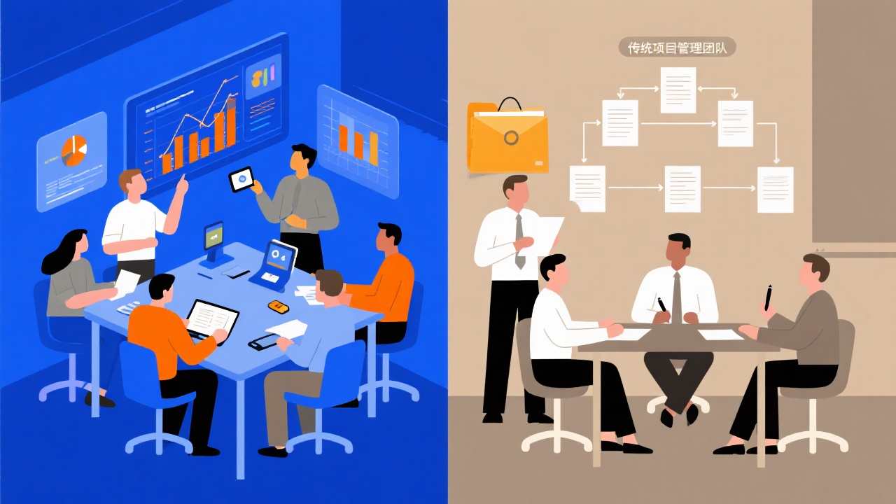 电商行业团队项目协作与传统项目管理的核心区别