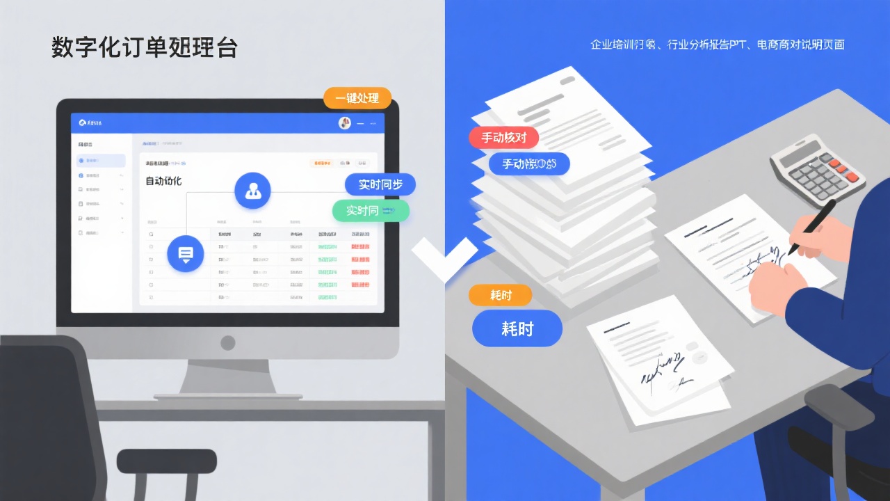 客户订单处理平台和手工订单处理的区别