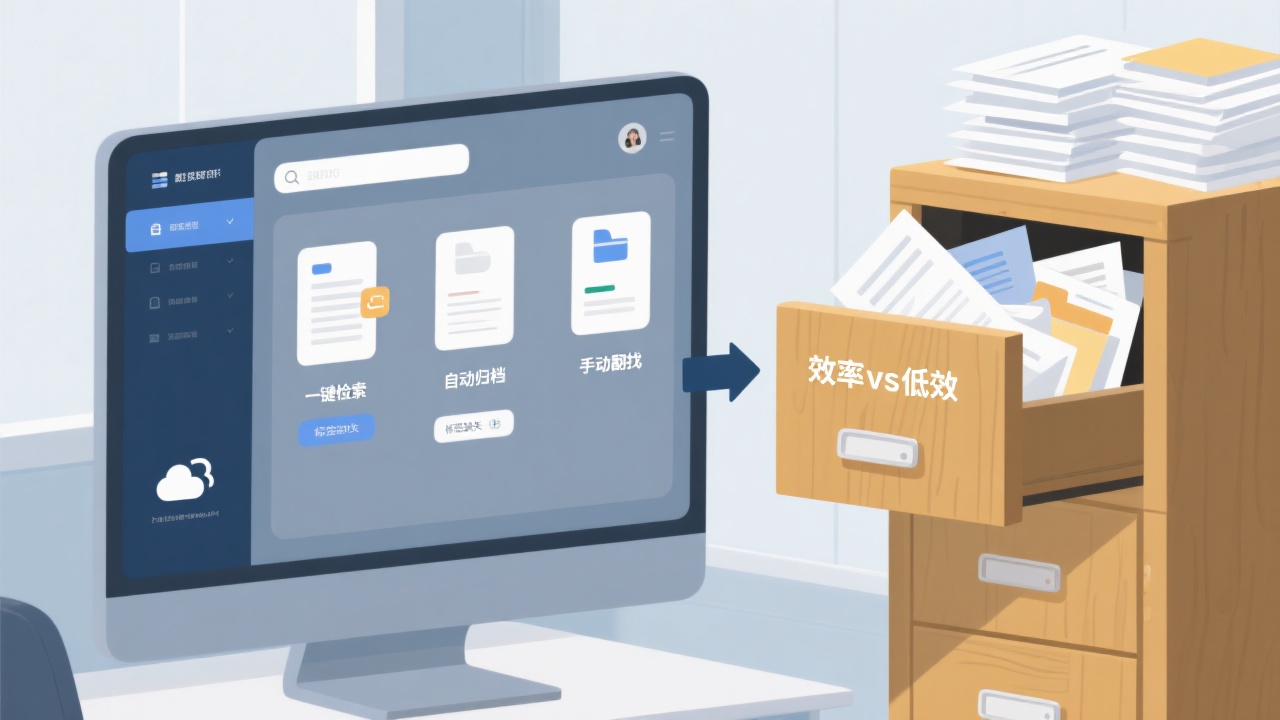 办公文档管理软件与传统文件柜的核心区别