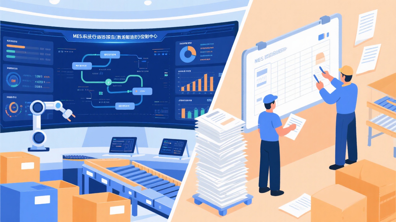 物流企业制造业MES与传统方法的核心区别